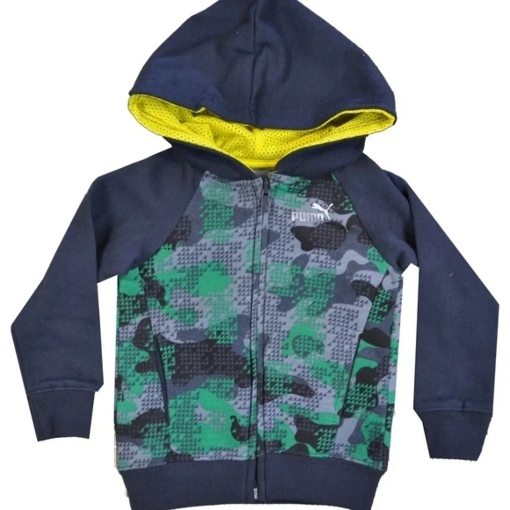 Matching Set 3 piece Baby Boys Puma Zip Up Hoodie, T-shirt, &‎ Sweatpants - Picture 3 of 5